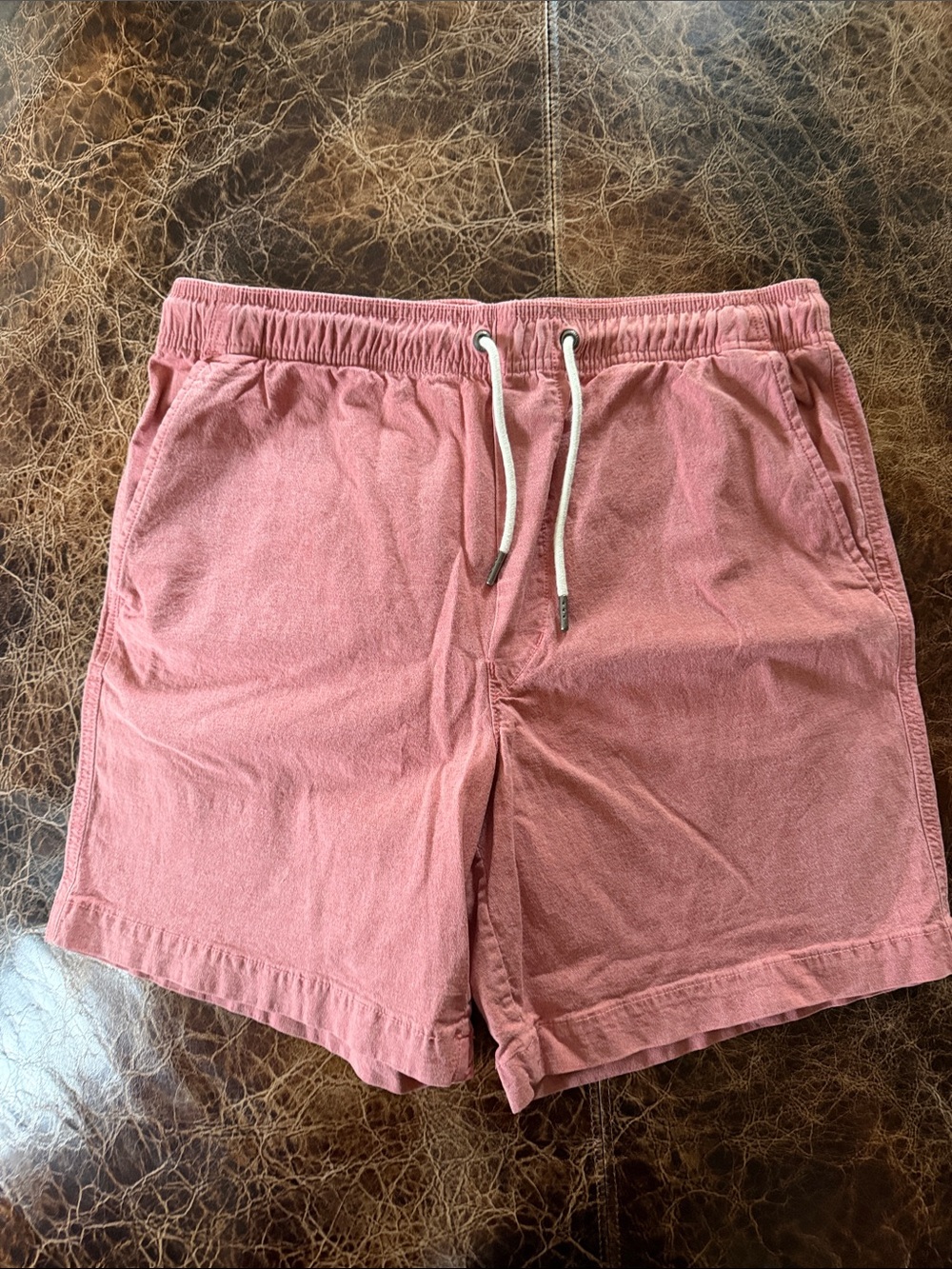 Men's American Eagle Flex Salmon Elastic-Waist Drawstring Shorts